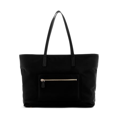 GUESS Black Solid Eco Gemma Large Tech Tote Bag