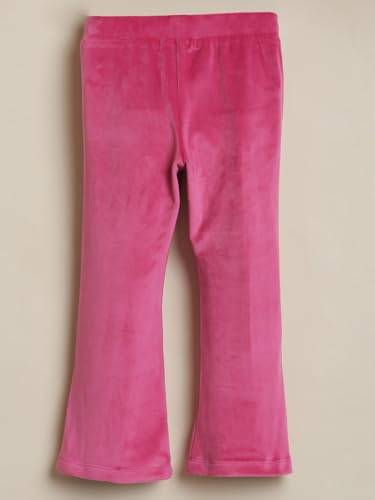 Girls Pink Solid Trousers