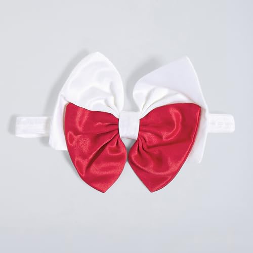 Hopscotch Girls Red Sleeveless Oversized Bow A-line Party Dress with Headband for Age (2-3 Years)