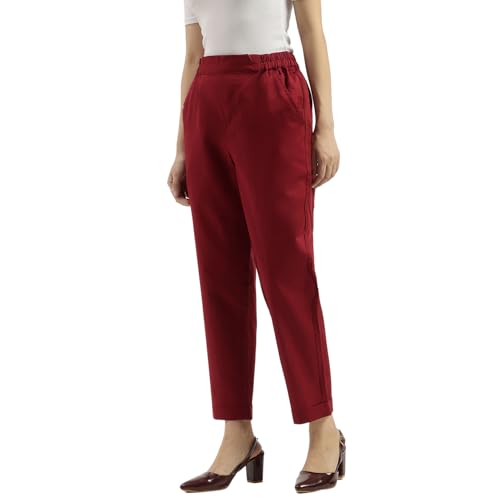 United Colors of Benetton Solid Pants (Size: XS)-25A4AGH558X5GRB2 Maroon