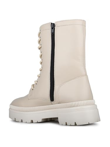 Inc.5 Womens Cream Casual Solid Round Toe Flat Boots