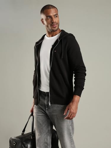 Tommy Hilfiger Men's A-Line Coat (S26HMHK014_Black_XS)