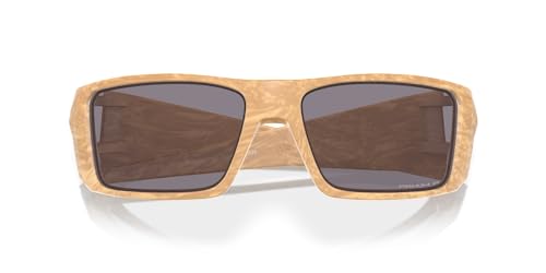 Oakley Men's OO9231 Heliostat Rectangular Sunglasses, Matte Stone Desert Tan/Prizm Grey Polarized, 61 mm