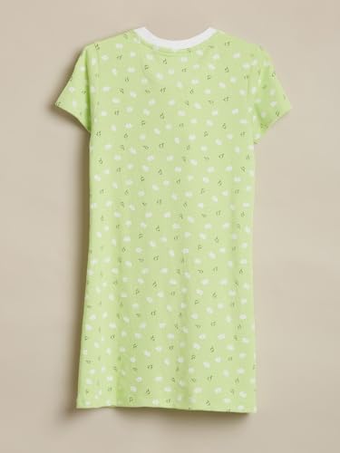 Allen Solly Girls Green Print Casual Dress