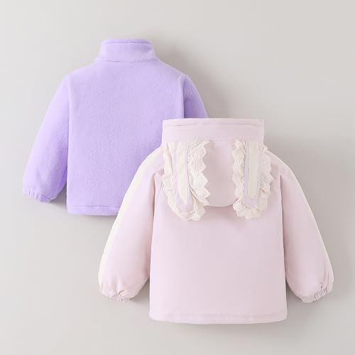 Hopscotch Girls Lilac Full Sleeves Animal Applique Lace Jacket For Age (3-4 Years)