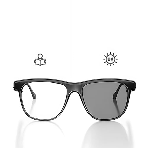 SOLOS AI Powered Glasses | AirGo3 Xeon 5S | Shiny Black | Photochromic | Lenses Integrated ChatGPT for Travel and Real Time Translation | Stereo Speakers | Compatible with iOS and Android