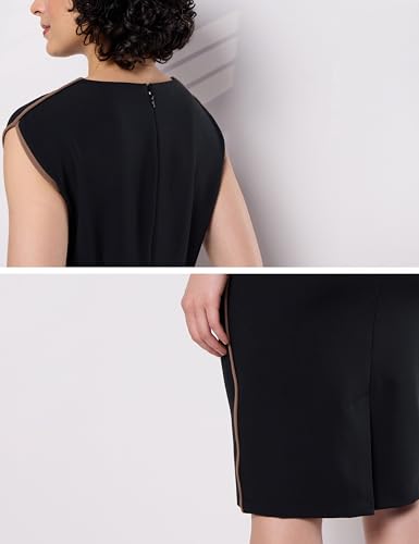 Symbol Premium Women's Sheath Dress (Knee Length | Desk-to-Dinner) (Available in Plus Sizes) (SP-SS26-WDR-008_Black_L)