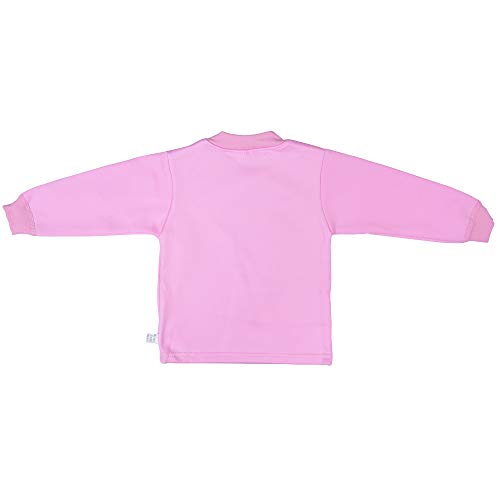 MUMMMIA Unisex Baby Sweatshirt & Pajama Winter Set with Thick Velvet Lining_Pink Bunny (Powder, 1-2 Years)