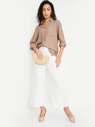 Max Women's Regular Fit Shirt (WVN3505_Tan