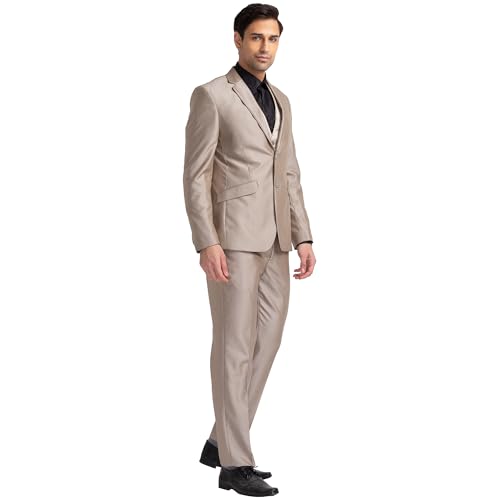Park Avenue Men's Terry Rayon Blend Business Suit Pants Set (PIDL00259-O6_Dark Brown