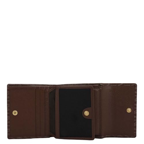 Da Milano Premium Leather Wallet for Women | Multi Compartment Travel Wallet - Walnut Brown