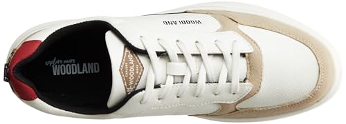Woodland Men's White PU Sneakers-11 UK (45EURO) (SNK 6596024)