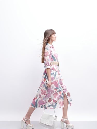 Vero Moda Women's Fit and Flare Pink Dress