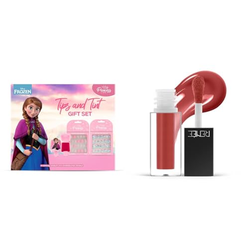 RENEEPrincess by Tips & Tint Beauty Gift Set For Preteens Popsicle Lip Balm- Anna Hot Sauce Plumping Lip Gloss - Cherry Chipotle, Sweet Almond Oil & Vitamin E Infused