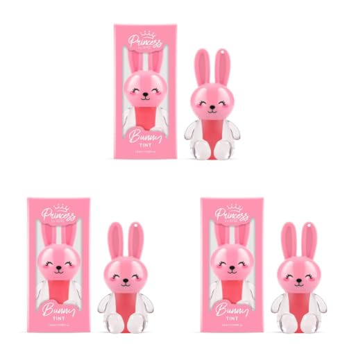 Princess by RENEE Bunny Lip Tint - Pink, for Pre-Teens, Lightweight & Long-Lasting Color, Non-Drying & Nourishing, Water-Based Formula, Blueberry Extracts, Strawberry & Vitamin E Infused, Cruelty-Free