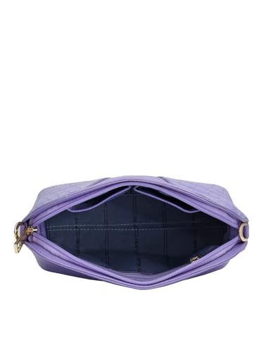 Da Milano Women's Leather Sling Bag - Purple