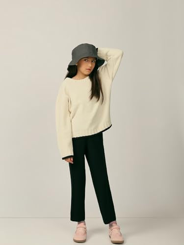 VERO MODA Girl's Solid Regular Fit High Rise Black Pants