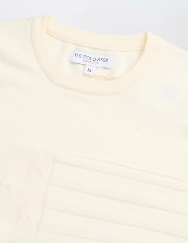 U.S.Polo Association Men's Graphic Patterned Knit Regular Fit Sweater (USSWE2436_Off White_2XL)