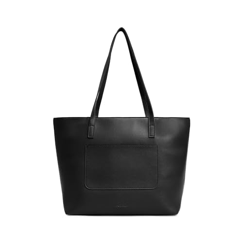 Fastrack Classic Laptop Tote Bag for Women | Stylish Everyday Bag for Ladies, Women, Girls | Casual College Bag Made of High-Quality Faux Leather (Black)
