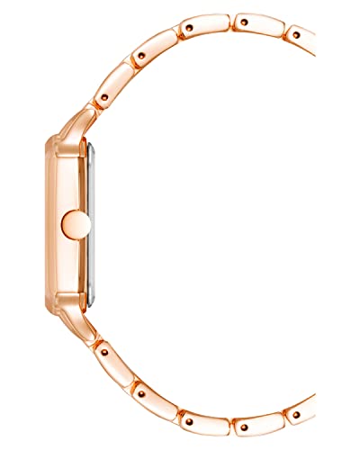 Nine West Women's Bracelet Watch, Analog Display, Metal Band, Limited Movement, Chronograph, Rose Gold-Tone