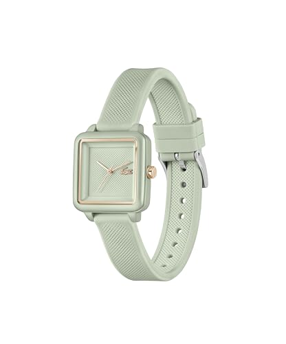 Lacoste Lacoste.12.12 Flow Qtz Basic Green Square Dial Women's Watch|Silicone Material|Multi Color Band - 2001387