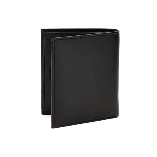 GUESS Black Solid Leather Milano Bi-Fold Wallet
