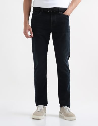 Arrow Newyork Men's Whiskered Soho Slim Tapered Fit Jeans