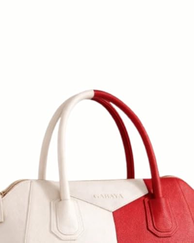 GABAYA Verisse Vegan Leather Handbag for Women | Dual Tone Structured Top Handle Bag | Stylish Designer Purse for Office, Party & Daily Use