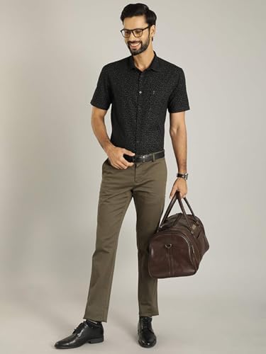 Indian Terrain Men Brooklyn Fit Casual Trouser Olive