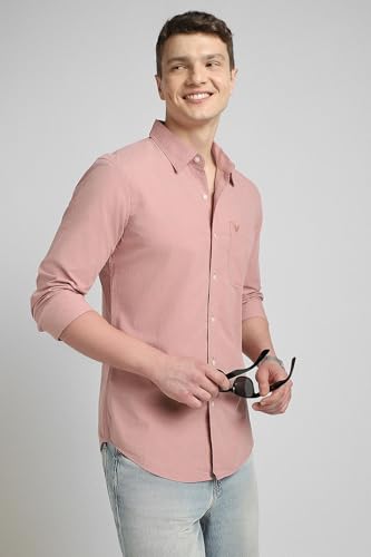 American Eagle AE Everyday Slim Fit Button-Up Shirt Pink
