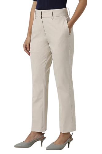 Van Heusen Women's Slim Casual Pants (VWTFFTRPI25318_Beige