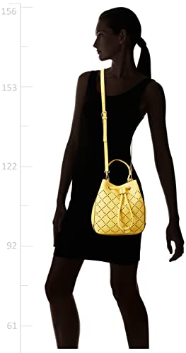 Accessorize London Women's Faux Leather Yellow Cut Out Sling bag