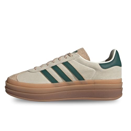 adidas Originals Women Suede Gazelle Bold W Casual Shoe CWHITE/CGREEN/MAGBEI (UK-5)
