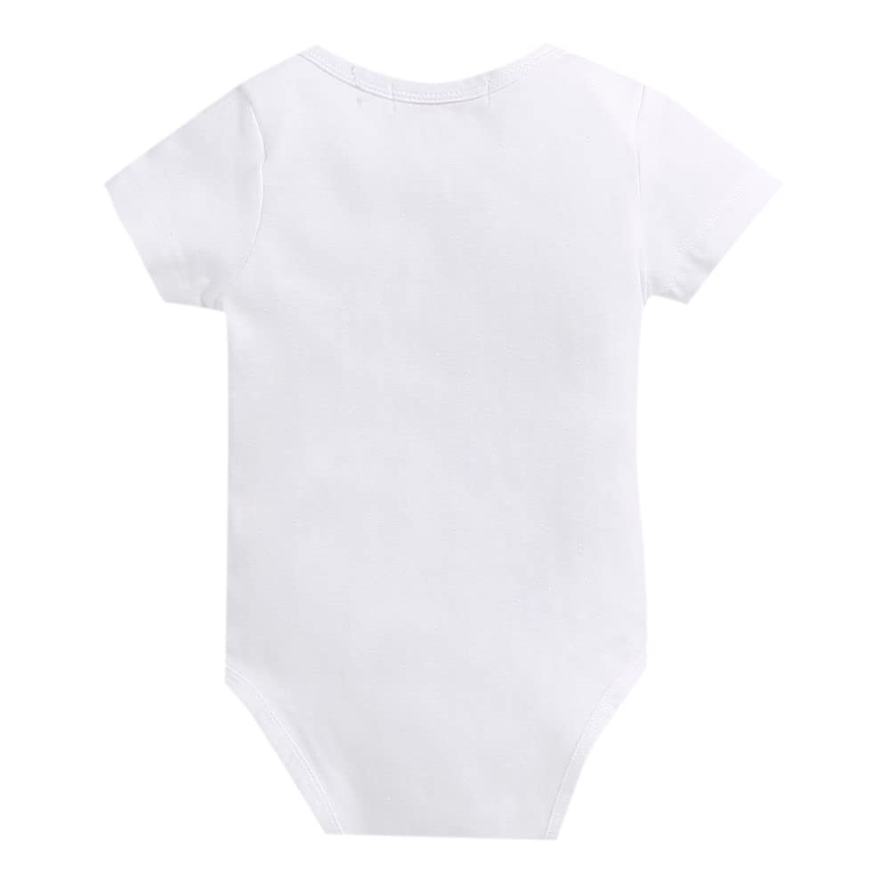 Hopscotch Girls Cotton Blend Skirt Set In White Color For Ages 3-6 Months