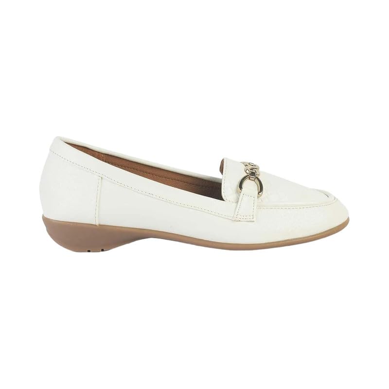 tresmode Moro White Women's Casual Loafers in Size 3 UK / 36 EU