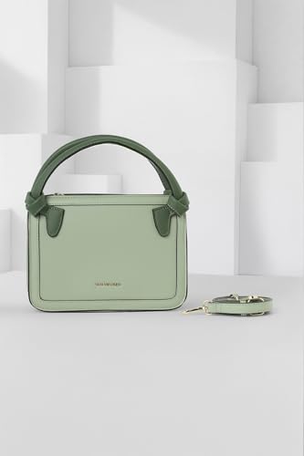 Van Heusen Women's Satchel Bag |Pastel Shade|Mint| Crossbody Detachable Strap