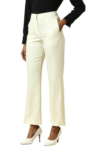 Allen Solly Women's Regular Casual Pants (AHTFERGP184341_Beige