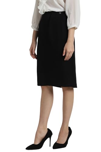 Allen Solly Polyester Western Skirt Black