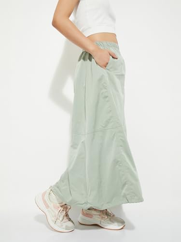 Max URB_N Women Solid Maxi Skirt (Sage_L)