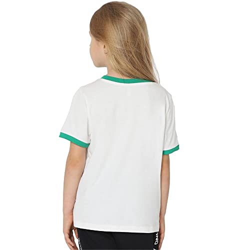 ONLY Embroidered Cotton Round Neck Girls T-Shirt (Size_11,Grey)