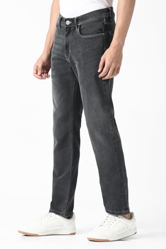 Van Heusen Men's Slim Jeans (VXDNCPOFU23559_Black