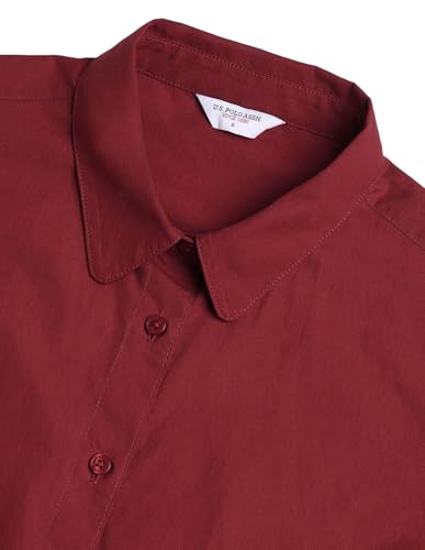 Relaxed Fit Solid Shirt with Embroidery