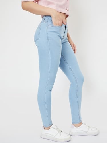 Max Women's Regular Jeans (NOOSN2SF3EPP_Light Blue