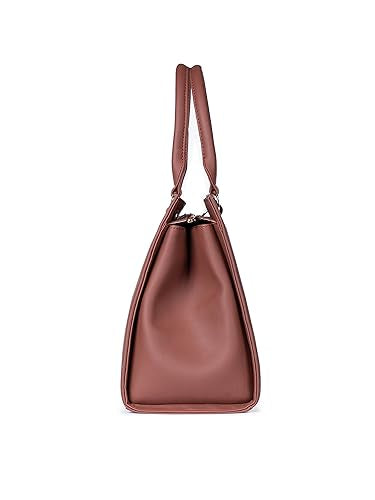ZOUK FloMotif Floral Printed Jute Handcrafted Vegan Leather Black Women's Satchel Bag | Ladies Purse Handbag | Double Handle Detachable Strap