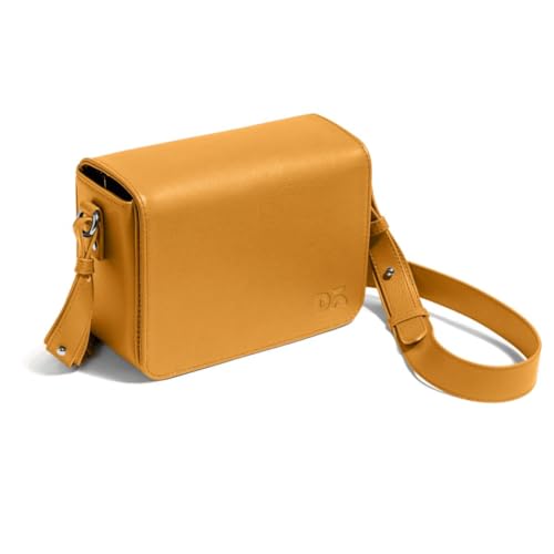 DailyObjects Sol Box Sling Crossbody Bag for Women, Girls | Durable Vegan Leather | Stylish Ladies Wallet Purse | Latest Shoulder Handbag | Magnetic Flap Closure & Adjustable Wide Strap, Yellow