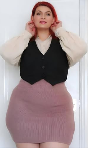 TIPTOP TRENDS Women's Black Waistcoat-Slim Fit Western Waistcoat for Women & Girls | Black | S