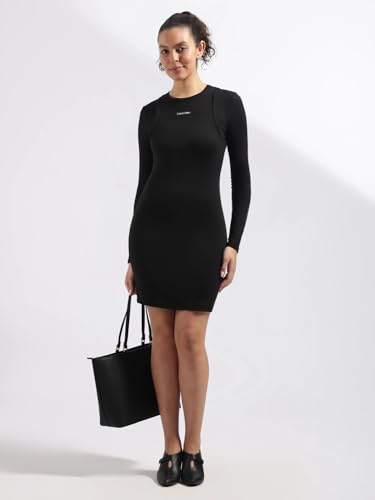 Viscose Round Neck Bodycon Dress