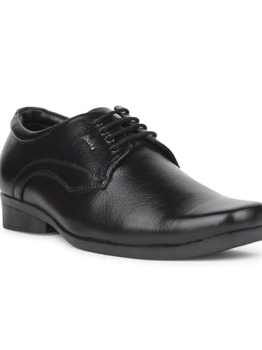 Bata Mens Flat Uniform Dress Shoe, Black, 6 UK