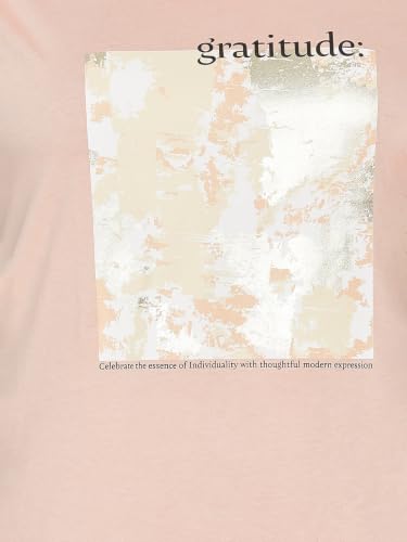 Max Women Metallic Printed T-Shirt (Pink_6XL)