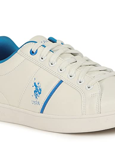U.S. Polo Assn. Mens Salvador 3.0 BLU White Sneaker - 7 UK (2FD22008W01)